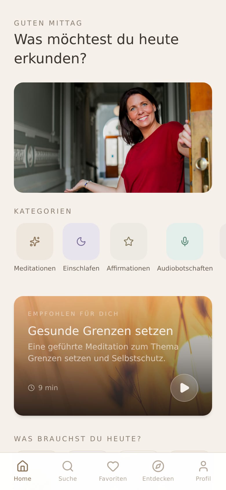 Screenshot: Startseite